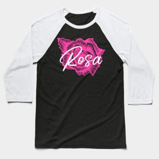 Pink Rose Baseball T-Shirt